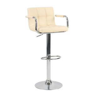 English Elm Hengming Adjustable Trumpet Base Bar Chairs Padded Ergonomic Seating Set of 2 W212P454062