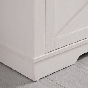 English Elm Farmhouse 60" TV Stand for 65-70" TVs, 33" High Highboy Console with Sliding Barn Doors, Rustic Storage W3151P264500