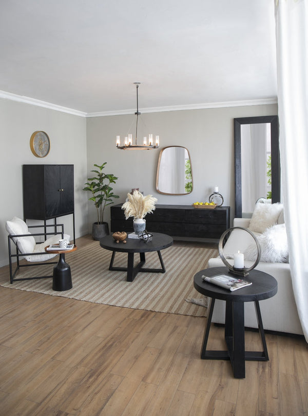 English Elm 29.5x4.7x90.6" Black Full Length Mirror — Sleek Rectangular Frame, Tall 90" Statement Piece for Home Decor W2078P318430