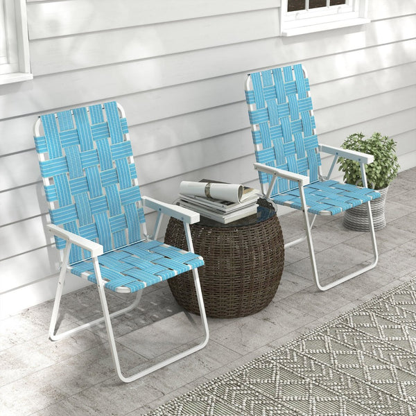 English Elm Outsunny Set Of 2 Portable Folding Patio Chairs – Comfortable, Stylish, And Ideal For Outdoor Fun! W2225P174072-GIGA
