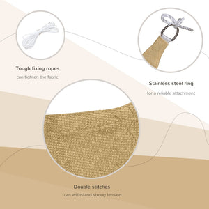 English Elm Outsunny 13' X 20' Rectangle Sun Shade Sail Canopy For Patios, Decks & Pools - Uv Protection Included W2225P200912-GIGA