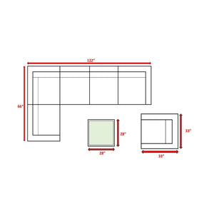 English Elm LSI All-Weather Wicker 2-Person Conversation Set with Plush Cushions, Glass Table, Weatherproof Build Grey Mix B120S00079