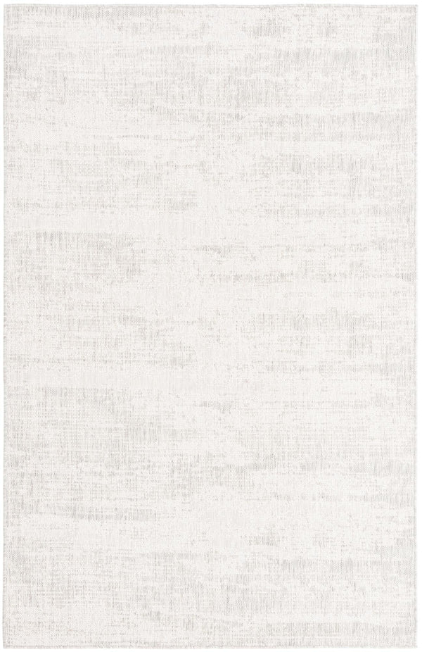 Unique Loom Outdoor Modern Cartago Machine Made Abstract Rug Gray, Ivory 5' 3" x 7' 10"