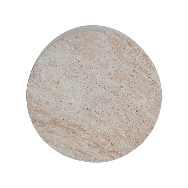 English Elm Christopher Knight Home® - Outdoor/Indoor Lightweight Concrete Side Table – Elegant Travertine Finish For Versatile Use & Style N773P253804Z