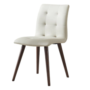 English Elm Dining Chair Set of 2 Mid Century Pu Upholstered Seat with Oak Legs for Any Room W5630P456169