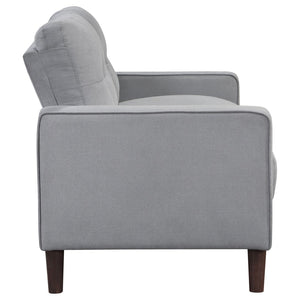 English Elm Harvey Grid Tufted Track Arm Loveseat in Neutral Performance Fabric for Compact Spaces B062P440341