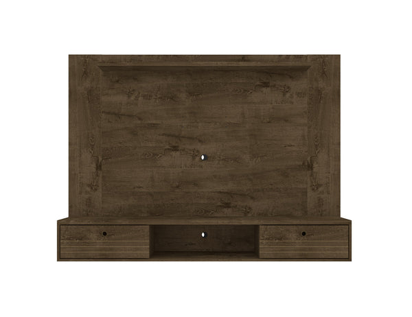 English Elm Liberty 71" TV Panel with Mounting Brackets, Flip-Down Doors, Cable Management & Display Shelf Rustic Brown B365P398362