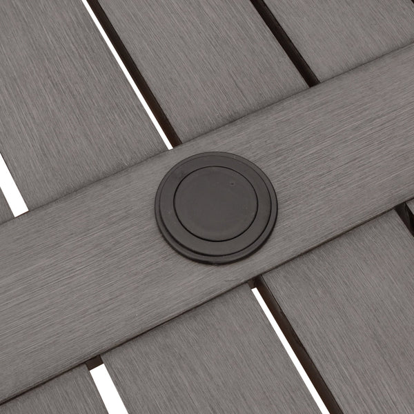 English Elm Christopher Knight Home® - Modern Outdoor Aluminum Dining Table with X-Shape Legs, Dark Gray Finish, Durable 74"x36" Centerpiece 66538.00DGRY