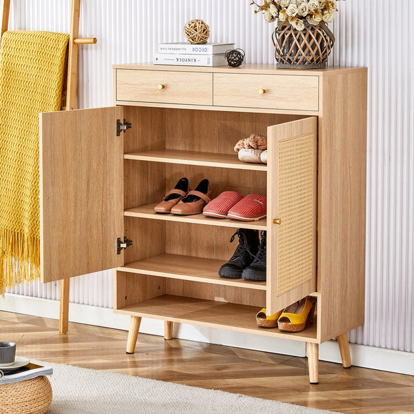 English Elm Multi-Functional Modern Minimalist Mdf Shoe Cabinet - Stylish Storage For Nordic & Industrial Homes W3226P278927