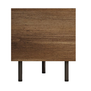 English Elm Mid Century Modern Tv Stand 79 Inch Wood Tone Console with Drawers for Living Room N710P401530P