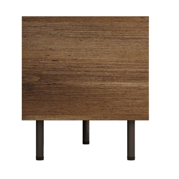 English Elm Mid Century Modern Tv Stand 79 Inch Wood Tone Console with Drawers for Living Room N710P401530P