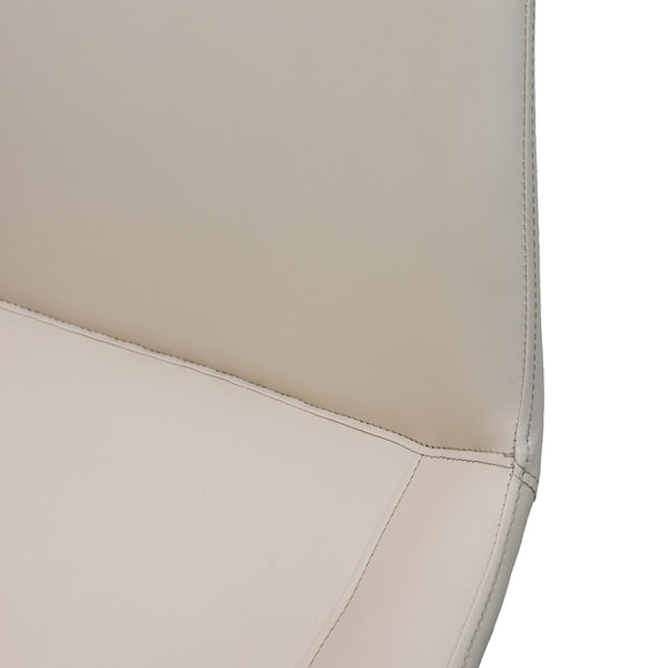 English Elm Beige Pu Leather Dining Chairs Set Of 2 - Modern, Durable, Ergonomic For Kitchen, Office & More! T3967P384117