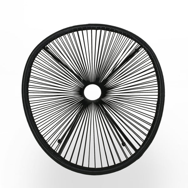 English Elm Christopher Knight Home® - ANSON Woven Outdoor Chair Set of 2 with Steel Frame — Modern Hammock Weave Design for Patio Comfort Black N773P188736B