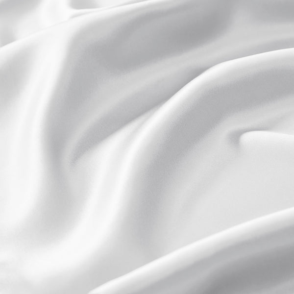 JLA Home Madison Park - 100% Mulberry silk pillowcase 25mm 6A OEKO-TEX satin finish with hidden zipper for skin & hair care White MP21-7270