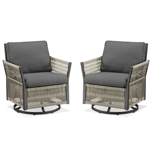English Elm 73.2" Outdoor Handwoven Rattan 3 Seat Sofa with Olefin Cushions for Porch or Patio T3773P419404