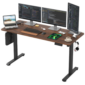 English Elm Stary Electric Standing Desk - Adjustable Height Sit-Stand Workspace With Elegant Splice Board Finish T3623P339399-GIGA