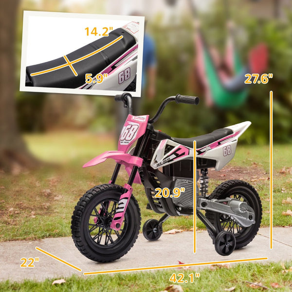 English Elm Qaba Vespa Licensed Retro Ride on Electric Motorbike for Toddlers with Fm Radio Pink W2225P229727