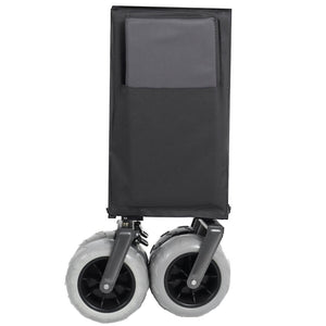 English Elm Multi-functional Folding Wagon with Canopy All Terrain Tires 480lb Steel Frame Outdoor Black+ Gray W2932P417663