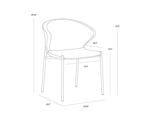 Sunpan ERIC Dining Chair - Stylish Nono Dark Green Upholstery with Mid-Century Design & Modern Comfort 107512