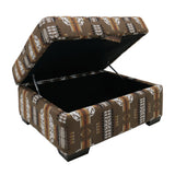 Wallace & Bay Fangio Brown Storage Ottoman - Contemporary Style, Easy Care, 38