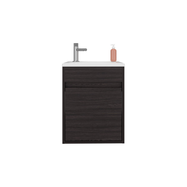 English Elm Sutcliffe Modern Vanity Sink Cabinet with Spacious Storage, Engineered Wood, Durable Easy-Clean Finish Black B092P329248