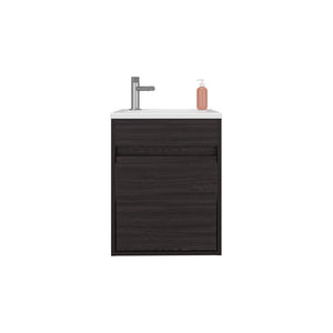 English Elm Sutcliffe Vanity Sink with Spacious Cabinet and Modern Minimalist Engineered Wood Design, No Faucet Included Black B092P329248