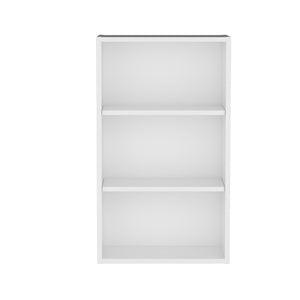 English Elm Guadalupe Melamine Wall Cabinet with Three Open Shelves for Kitchen Storage, Scratch-Resistant Design White 38.6 L x 26 W x 3.5 H B128P244993