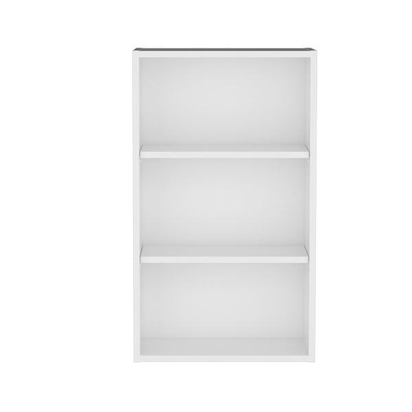 English Elm Guadalupe Melamine Wall Cabinet with Three Open Shelves for Kitchen Storage, Scratch-Resistant Design White 38.6 L x 26 W x 3.5 H B128P244993