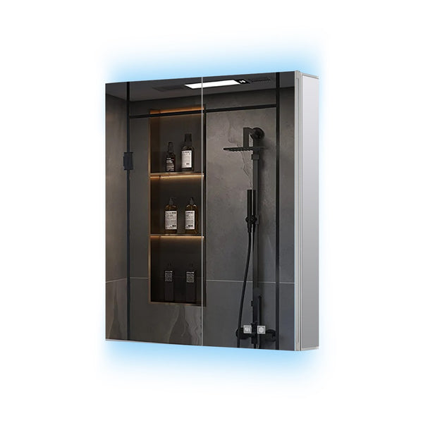 English Elm Corsica Aluminum Led Medicine Cabinet with Defogger Touchscreen and Soft Close Hinges B2731P477799