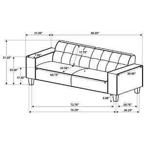English Elm Slater Faux Leather Manual Reclining Sofa Set with Track Arms for Living Rooms B062S01479