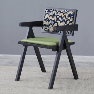 English Elm 2 Black Rubberwood Dining Chairs With Rattan-Style Seats – Medieval Elegance For Modern Spaces W2720P237609