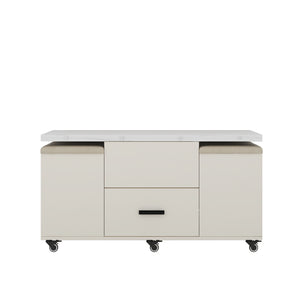 English Elm Modern Lift-Up Coffee Table with 4 Stools Set — Space-Saving Convertible Dining Table with Hidden Storage and Cushioned Seating Light Yellow 41.7 L x 25.78 W x 6.29 H W1321S00014