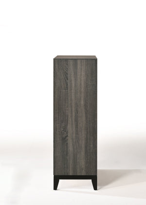 English Elm Valdemar Weathered Gray Finish Dresser with Six Smooth-Glide Dovetail Drawers and Nickel Handles Gray 49 L x 19 W x 33 H B2726P261862