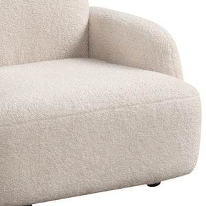 English Elm Rosella Bear Shaped Sherpa Kids Armchair with Sculpted Ears for Playroom Comfort Beige B2749P413207