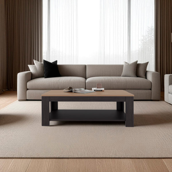 English Elm Bazine Open Shelf Coffee Table Two Tone Finish Modern Living Room Storage B092P439922