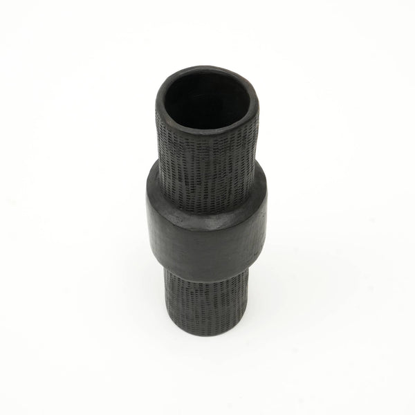 English Elm Longpi Handmade Black Pottery Décor Object | Elegant Clay Art Centerpiece For Modern Interiors B346P369760