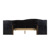 INK+IVY Clark Modern/Contemporary Platform Bed frame with Live-Edge Headboard and Built-in Nightstands/Drawers II115-0577 Dark Brown