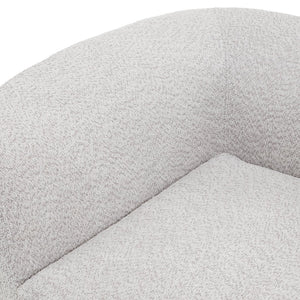 English Elm Christopher Knight Home® - 116" Modern Curved Sectional Sofa with Plush Pearl Upholstery, High-Density Sponge, Chaise Lounge Seating Harmony White+gray N767P263923H