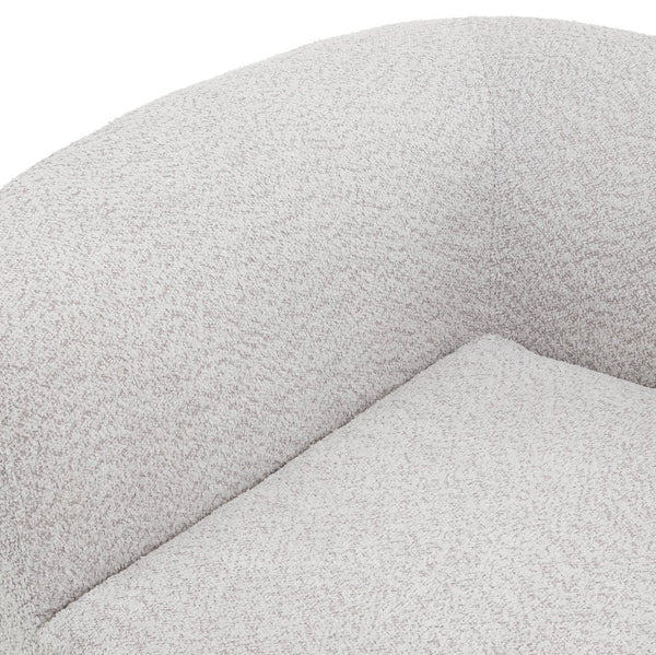 English Elm Christopher Knight Home® - 116" Modern Curved Sectional Sofa with Plush Pearl Upholstery, High-Density Sponge, Chaise Lounge Seating Harmony White+gray N767P263923H