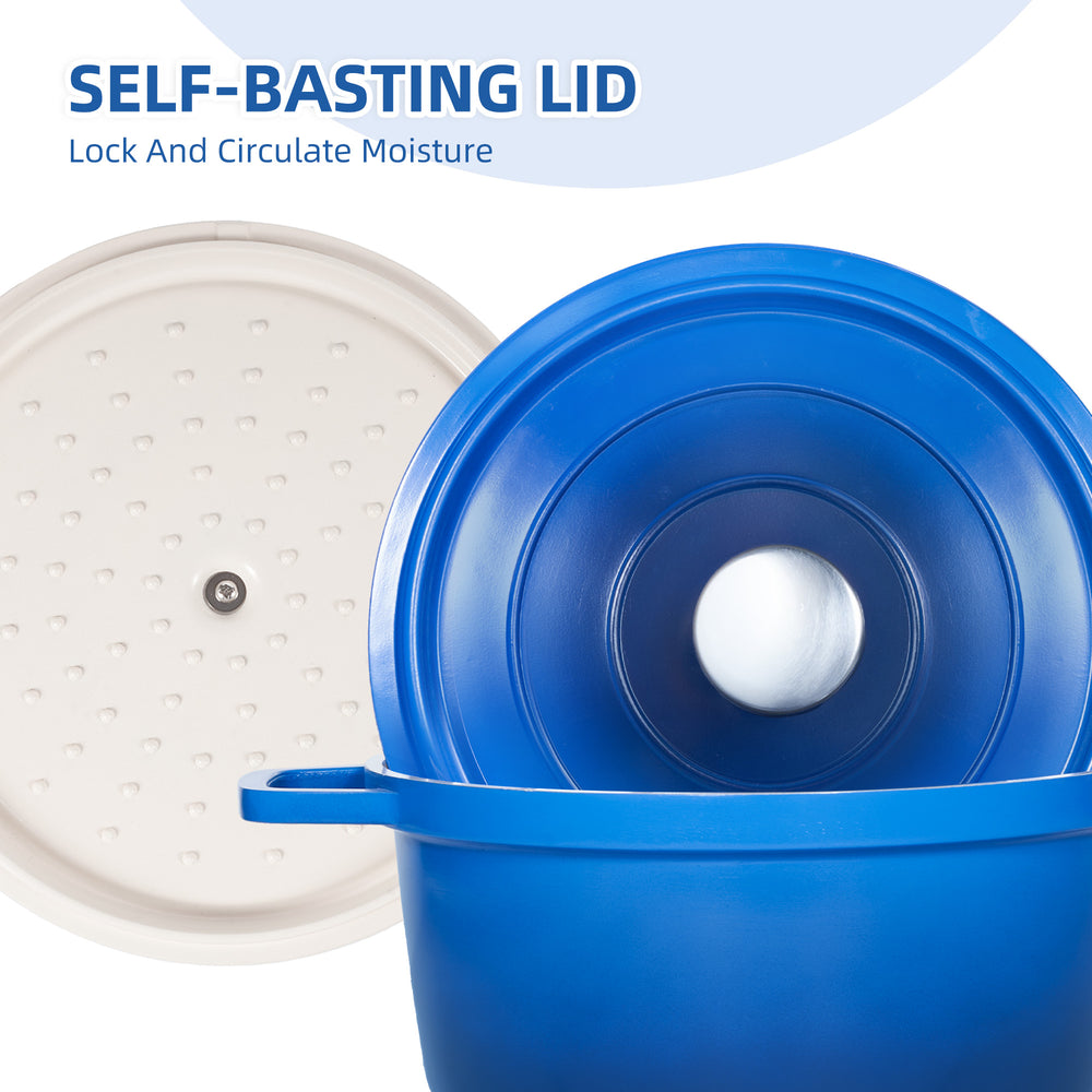 English Elm Lightweight Cast Aluminum 2.5 Qt Pot With Lid - Nonstick Dutch Oven For Versatile Cooking & Baking T3950P399484