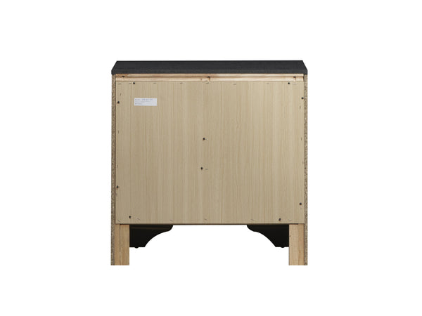 English Elm Madrid three-drawer nightstand with felt-lined top drawer, durable laminate wood grain finish and solid trim Black 29 L x 29 W x 19 H B078P286062