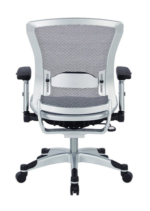 OSP Home Furnishings Exec Ergonomic Mesh Office Chair with Lumbar Support Flip Arms and Synchro Tilt Base 317-66C61F6