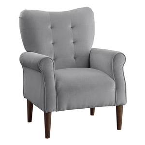 English Elm Classic Dark Gray Velvet Accent Chair Tufted Back Contoured Arms Seat Cushion 30x31.5x38.5" Elegant Seating B011P283272