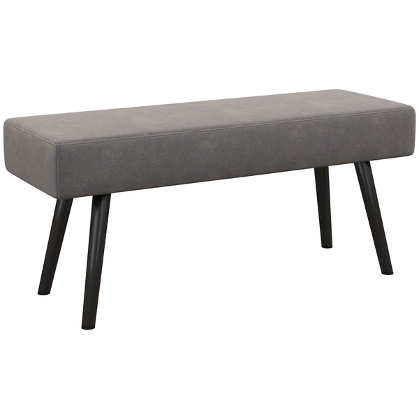 English Elm Homcom 39" Velvet Upholstered Entryway Bench With Steel Legs – Chic Modern Seating For Any Room W2225P229383