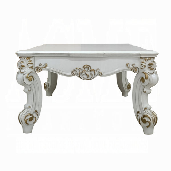 English Elm Antique Pearl Coffee Table – Elegant Scrolled Leg Design For Timeless Charm In Any Living Space B062P209127