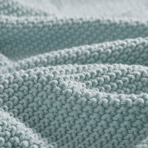 JLA Home INK+IVY - Throw ultra-soft knit 50x60 inch cottage-style acrylic throw — machine washable, durable cozy layer Light Blue II50-1296