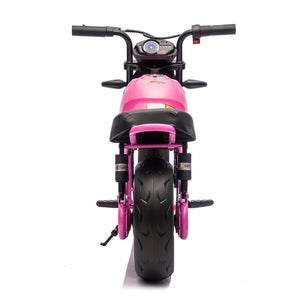 English Elm 24v300w Kids Electric Muscle Motorcycle with Dual Suspension Wide Eva Tires and Twist Throttle Pink W1578P382508
