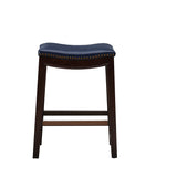 Madison Park Belfast Modern/Contemporary Saddle Counter Stool FUR101-0039 Navy