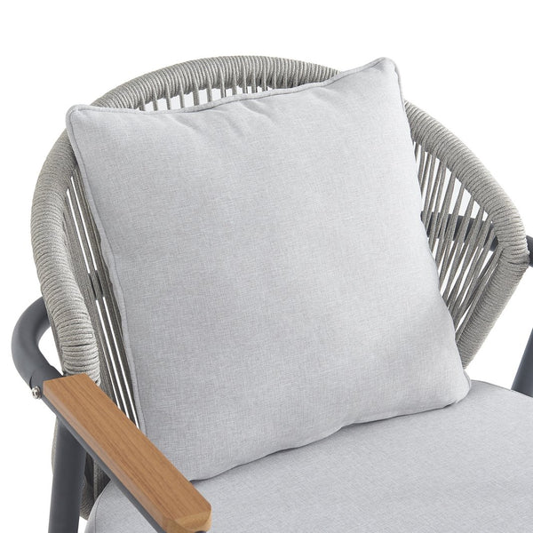 English Elm Christopher Knight Home® - Orla Outdoor Patio Rope Club Chair - Gray Frame & Cushion For Stylish Comfort And Durability N775P224519G