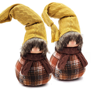 English Elm 2Pcs Gnomes Decorations - Whimsical Fall Accents For Thanksgiving Tables, Cozy Home Decor Charm W2078P242130